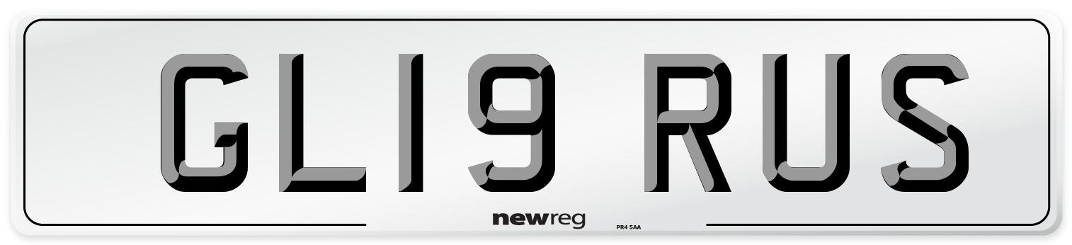 GL19 RUS Number Plate from New Reg